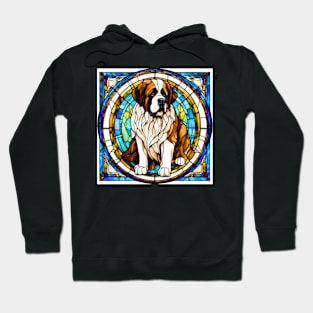 Stained Glass Saint Bernard Hoodie